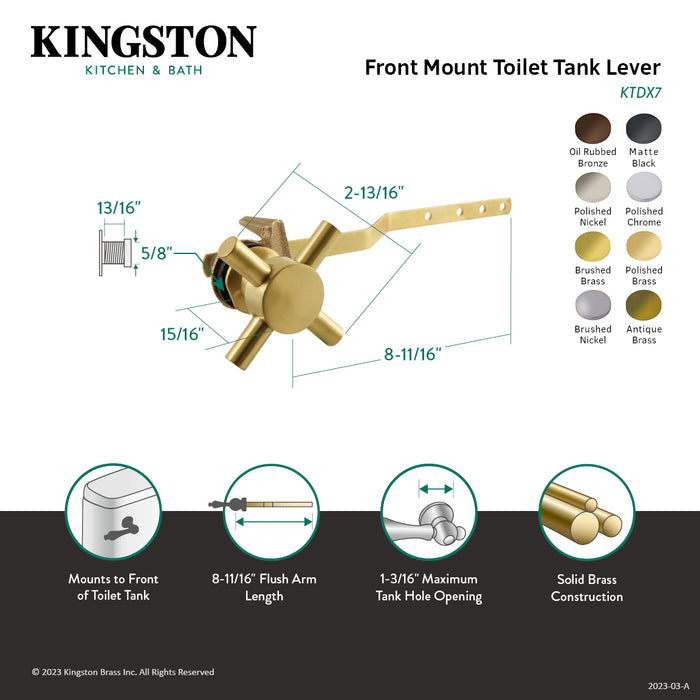 Kingston Brass KTDX5 Concord Front Mount Toilet Tank Lever, Oil Rubbed Bronze
