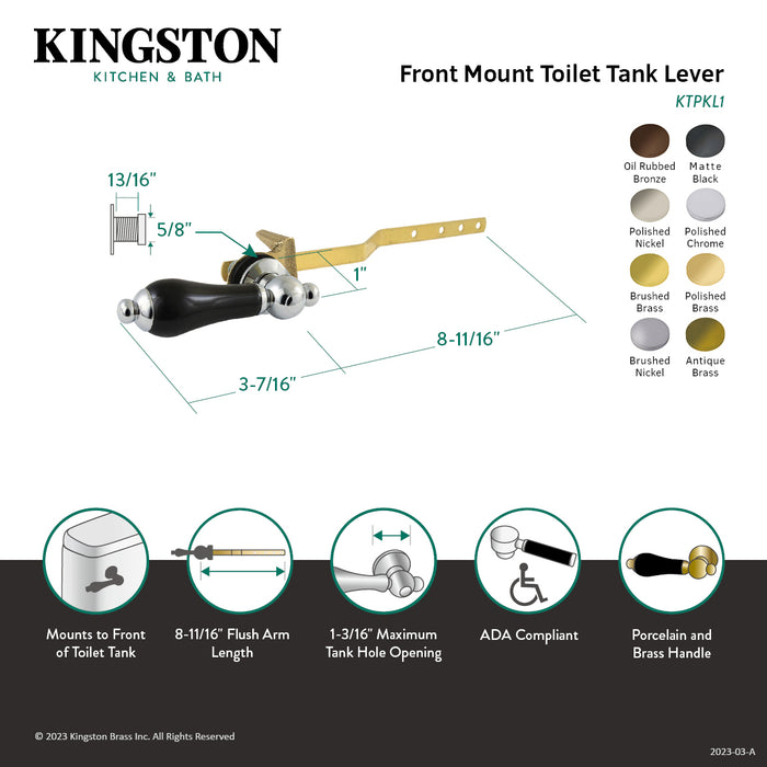 Kingston Brass KTPKL5 Duchess Front Mount Toilet Tank Lever, Oil Rubbed Bronze
