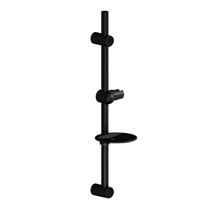 Kingston Brass KX2520SG Vilbosch 24" ABS Slide Bar with Soap Dish and Hand Shower Holder, Matte Black