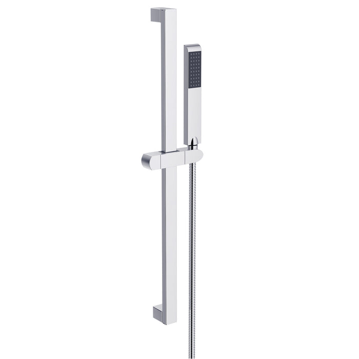 Vilbosch KX2541 24-Inch Stainless Steel Shower Slide Bar with Hand Shower and Holder, Polished Chrome