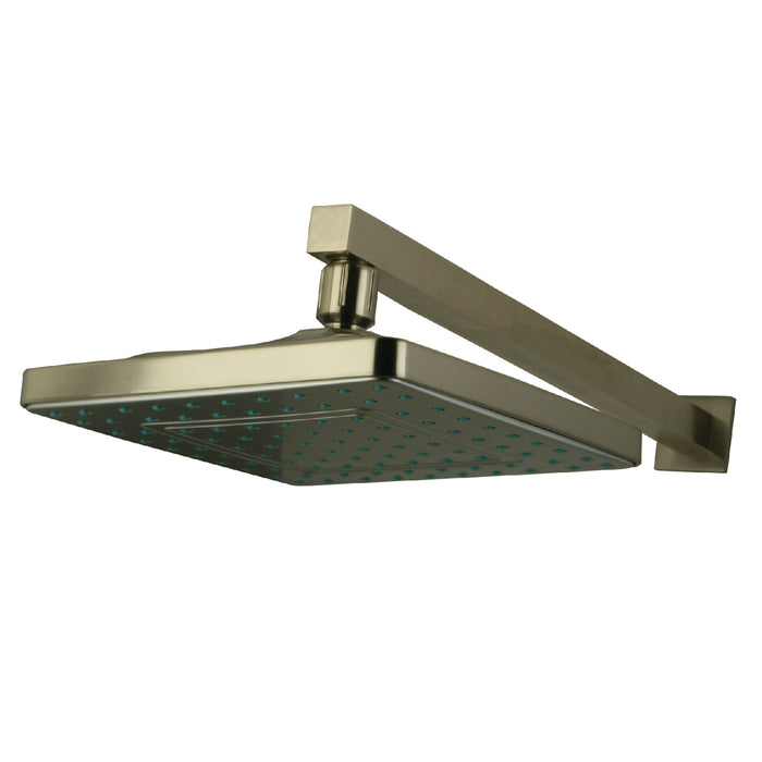Kingston Brass KX4648CK Claremont 8" Square Raindrop ABS Shower Head with 15-3/4" Shower Arm, Brushed Nickel