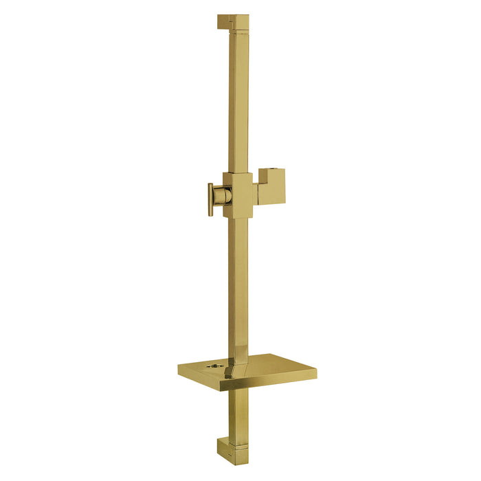 Kingston Brass KX8267 Claremont 24" Stainless Steel Shower Slide Bar with Soap Dish, Brushed Brass