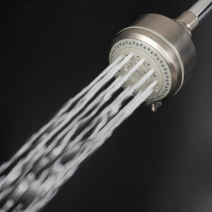 Kingston Brass KX8358 Vilbosch 3-1/8" Round 5-Function ABS Shower Head, Brushed Nickel