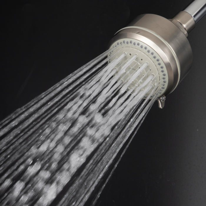 Kingston Brass KX8358 Vilbosch 3-1/8" Round 5-Function ABS Shower Head, Brushed Nickel