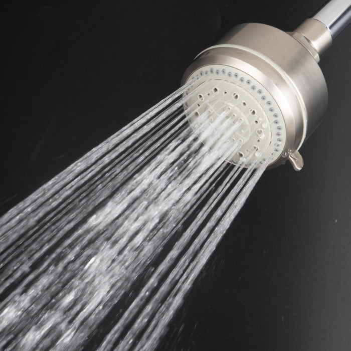 Kingston Brass KX8358 Vilbosch 3-1/8" Round 5-Function ABS Shower Head, Brushed Nickel