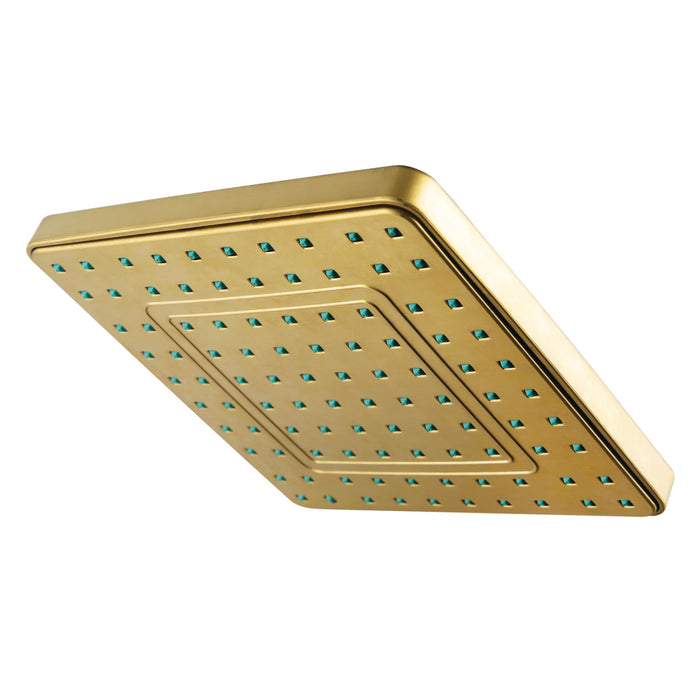 Kingston Brass KY4647 Claremont 8" Square Raindrop ABS Shower Head, Brushed Brass