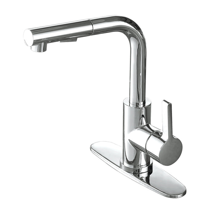 Gourmetier LS2711CTL Continental Single-Handle Pull-Out Kitchen Faucet with Pull-Out Sprayer, Polished Chrome