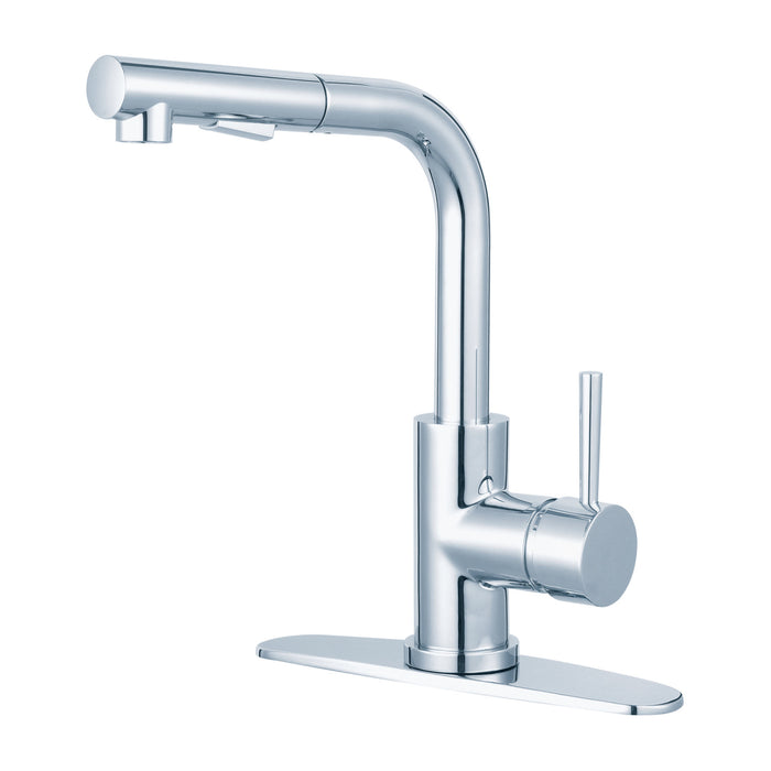 Gourmetier LS2711DL Concord Single-Handle Pull-Out Kitchen Faucet with Pull-Out Sprayer, Polished Chrome