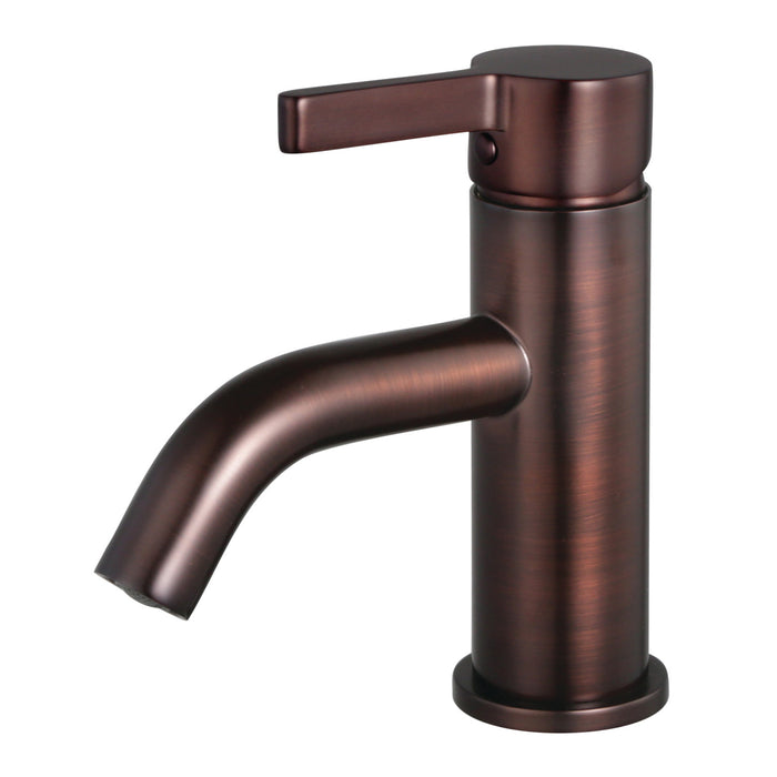 Kingston Brass LS8225CTL Continental One-Handle Single-Hole Bathroom Faucet with Push Pop-Up Drain, Oil Rubbed Bronze