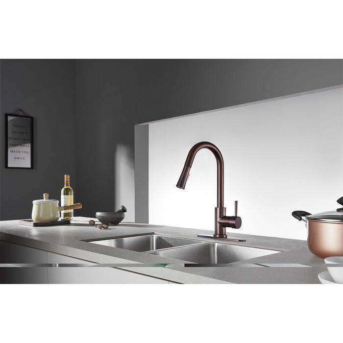 Gourmetier LS8625DL Concord Single-Handle Pull-Down Kitchen Faucet, Oil Rubbed Bronze