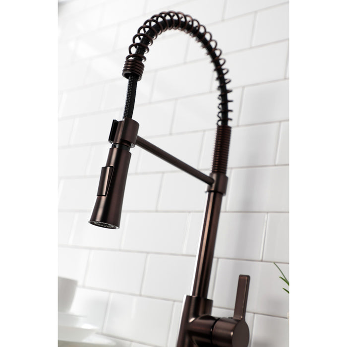 Gourmetier LS8675CTL Continental Single-Handle Deck-Mount Pre-Rinse Kitchen Faucet, Oil Rubbed Bronze