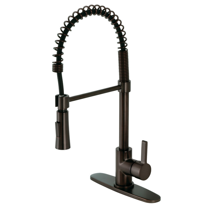 Gourmetier LS8675CTL Continental Single-Handle Deck-Mount Pre-Rinse Kitchen Faucet, Oil Rubbed Bronze