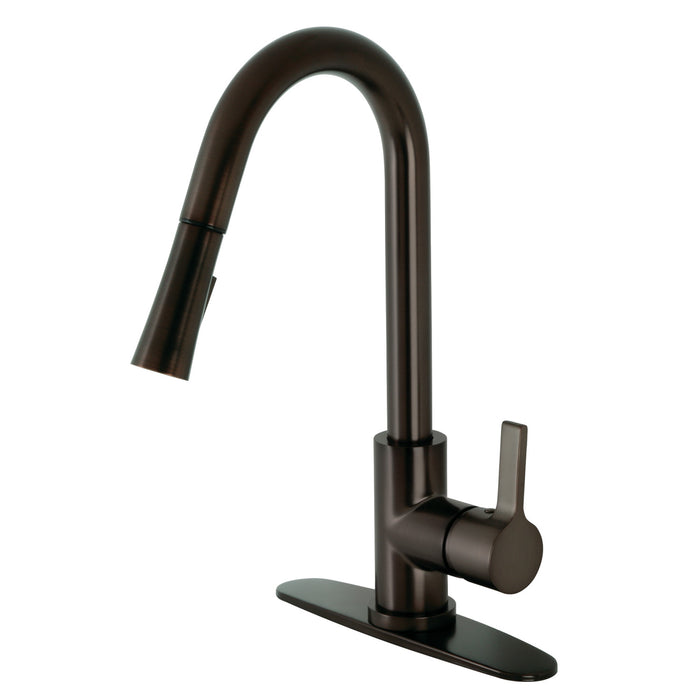 Gourmetier LS8685CTL Continental Single-Handle Pull-Down Kitchen Faucet, Oil Rubbed Bronze