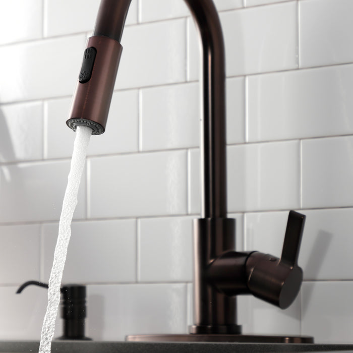 Gourmetier LS8785CTL Continental Single-Handle Pull-Down Kitchen Faucet, Oil Rubbed Bronze