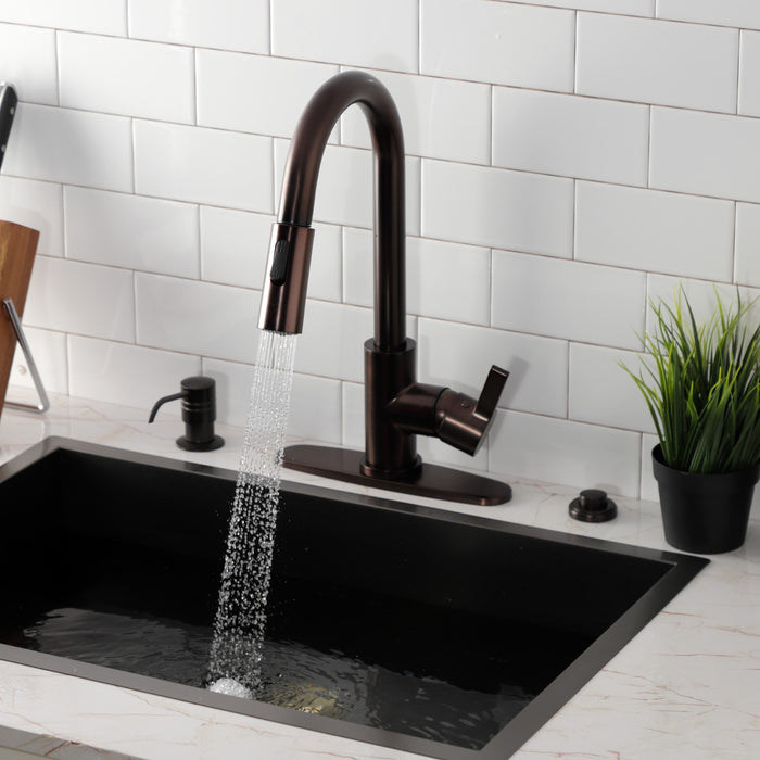 Gourmetier LS8785CTL Continental Single-Handle Pull-Down Kitchen Faucet, Oil Rubbed Bronze