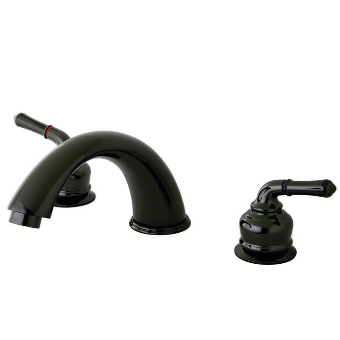Kingston Brass NB360 Water Onyx Two-Handle Roman Tub Faucet, Black Stainless Steel