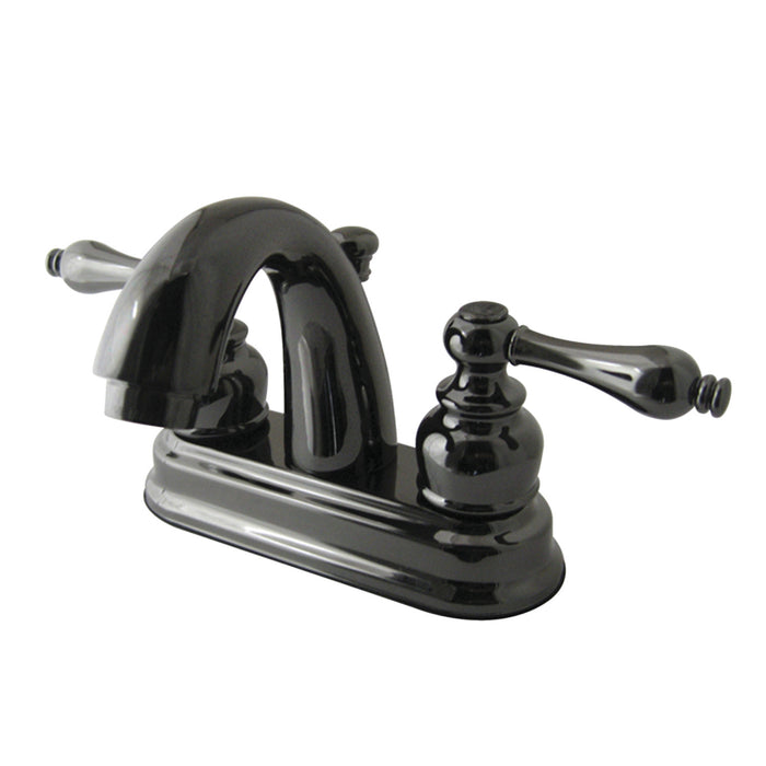 Kingston Brass NB5610AL 4 in. Centerset Bathroom Faucet, Black Stainless Steel
