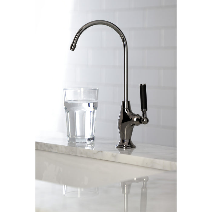 Kingston Brass NS3190DKL Water Onyx Single-Handle Water Filtration Faucet, Black Stainless Steel