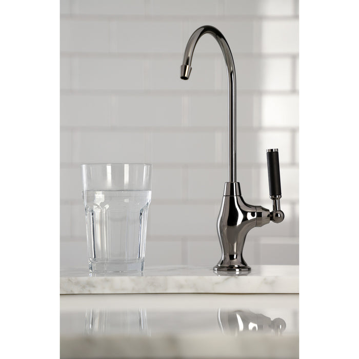 Kingston Brass NS3190DKL Water Onyx Single-Handle Water Filtration Faucet, Black Stainless Steel