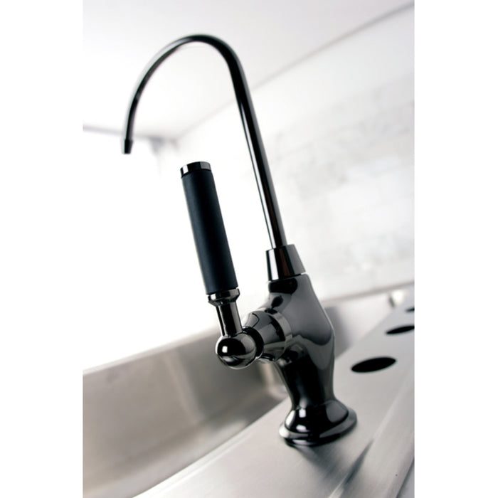 Kingston Brass NS3190DKL Water Onyx Single-Handle Water Filtration Faucet, Black Stainless Steel