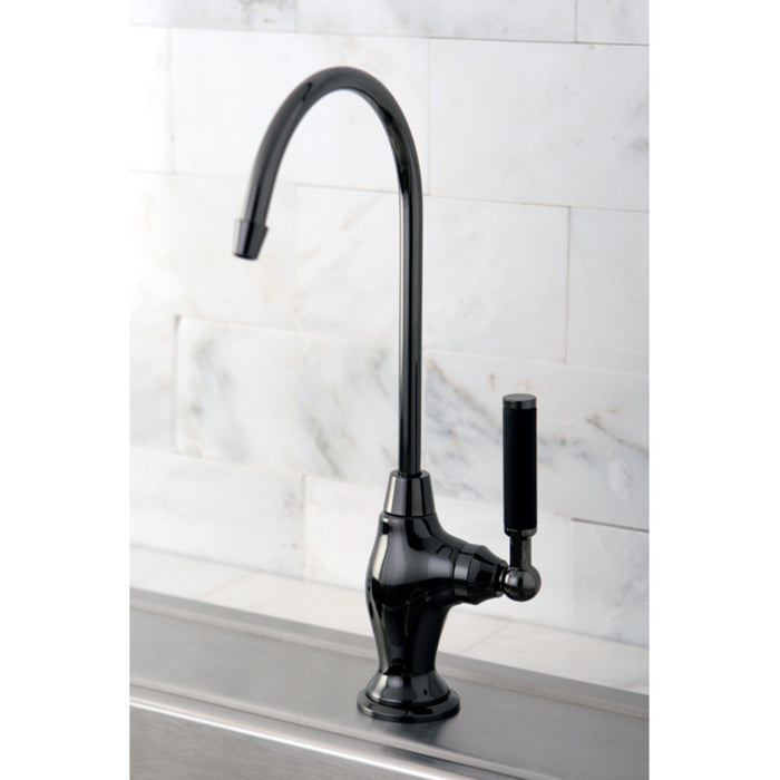 Kingston Brass NS3190DKL Water Onyx Single-Handle Water Filtration Faucet, Black Stainless Steel