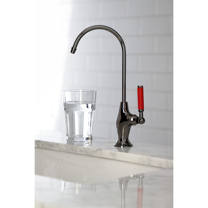 Kingston Brass NS3190DKL Water Onyx Single-Handle Water Filtration Faucet, Black Stainless Steel