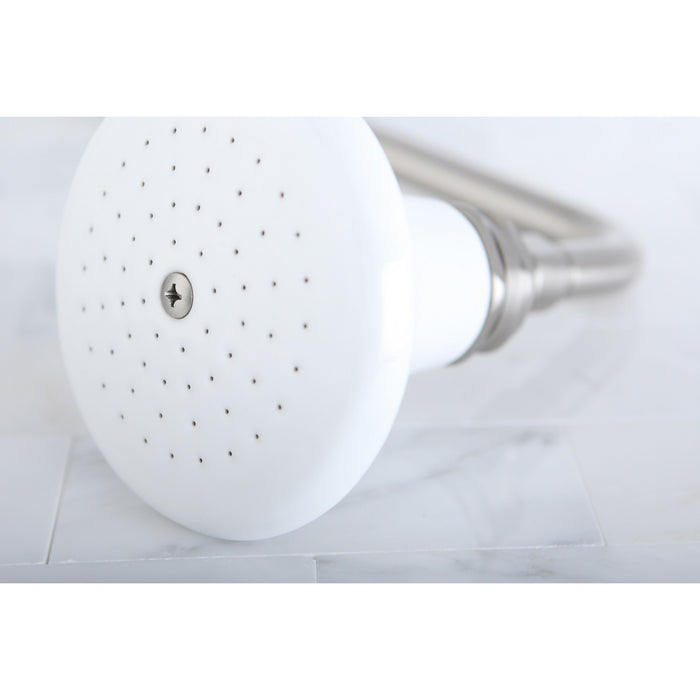 Kingston Brass P50SN Victorian 5-1/8" Round Raindrop Ceramic Shower Head, Brushed Nickel