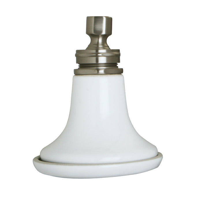 Kingston Brass P50SN Victorian 5-1/8" Round Raindrop Ceramic Shower Head, Brushed Nickel