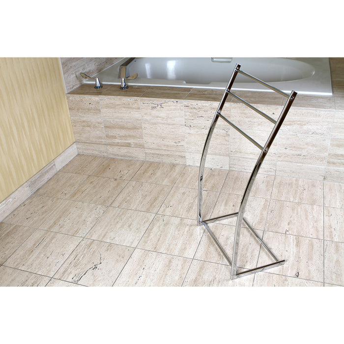 Kingston Brass SCC8251 Edenscape 34" Freestanding Pedestal 3-Tier Towel Rack, Polished Chrome