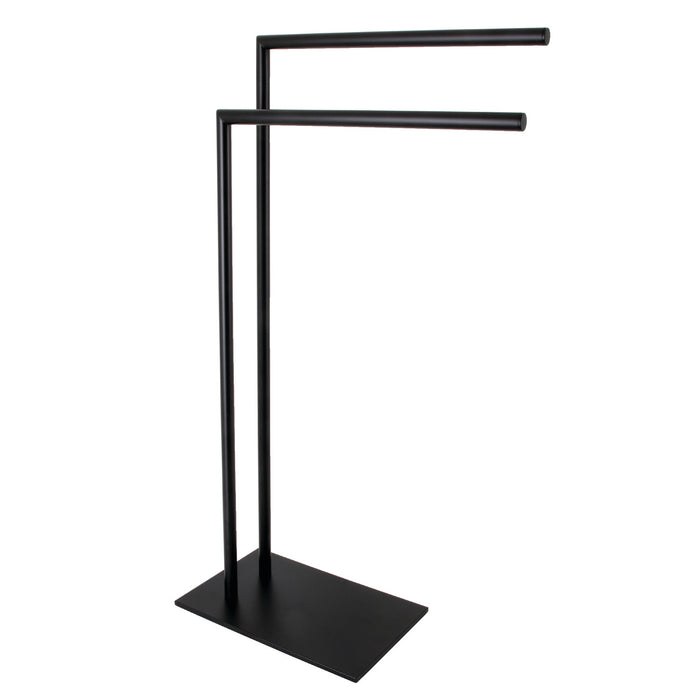 Kingston Brass SCC8320 Edenscape 31-3/4" Freestanding Pedestal 2-Tier Towel Rack, Matte Black