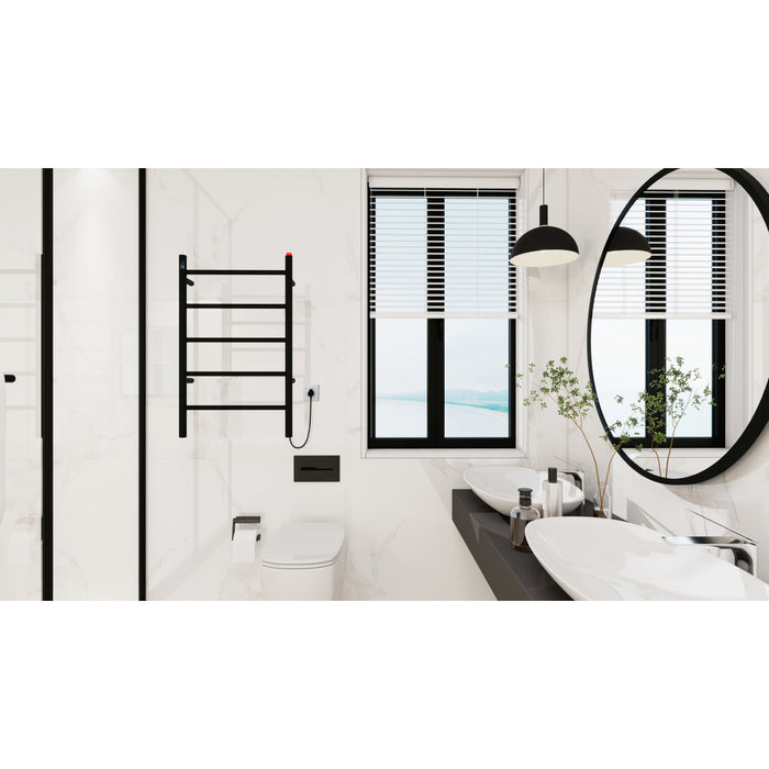 Kingston Brass TWW3720MB Templeton Freestanding/Wall Mount Hardwired or Plug-In Towel Warmer, Matte Black