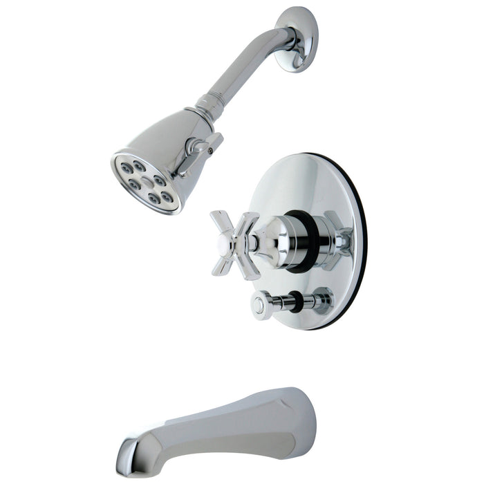 Kingston Brass VB86910ZX Millennium Single-Handle Pressure Balanced Tub and Shower Faucet, Polished Chrome