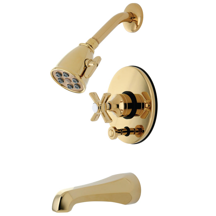 Kingston Brass VB86920ZX Millennium Single-Handle Pressure Balanced Tub and Shower Faucet, Polished Brass
