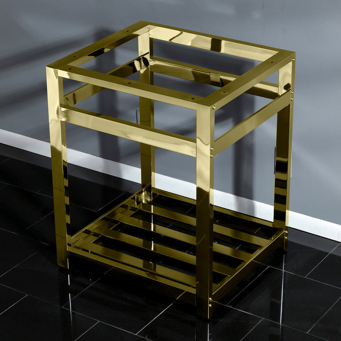 Kingston Brass VSP2522A7 Steel Console Sink Base, Brushed Brass