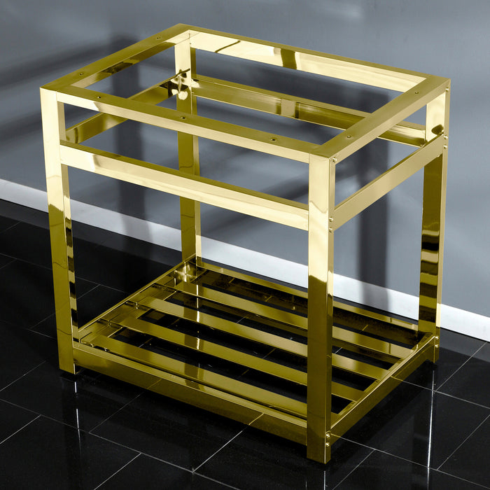 Kingston Brass VSP3122A2 Steel Console Sink Base, Polished Brass