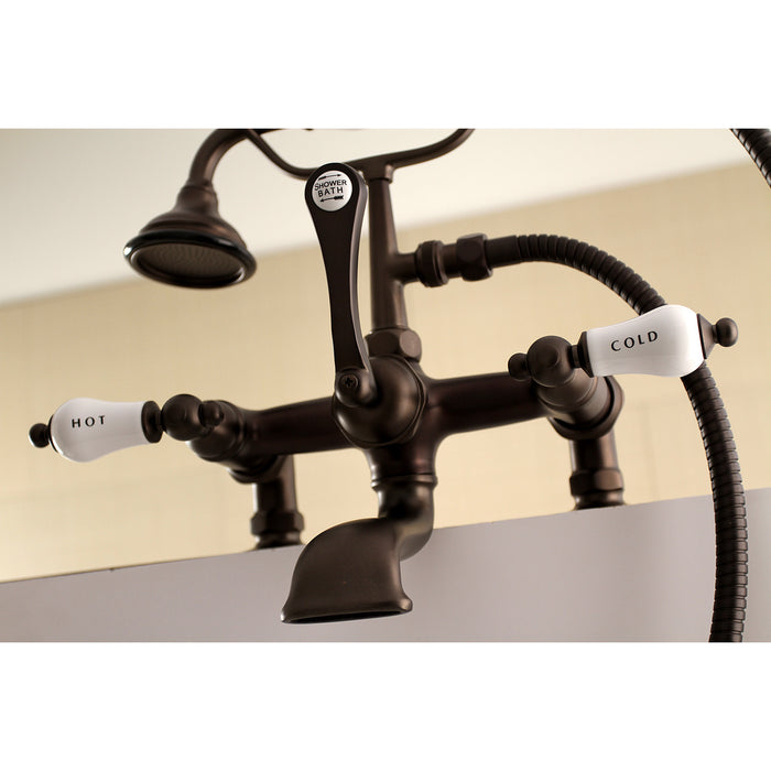 Aqua Vintage AE207T5 Vintage 7-Inch Tub Faucet with Hand Shower, Oil Rubbed Bronze