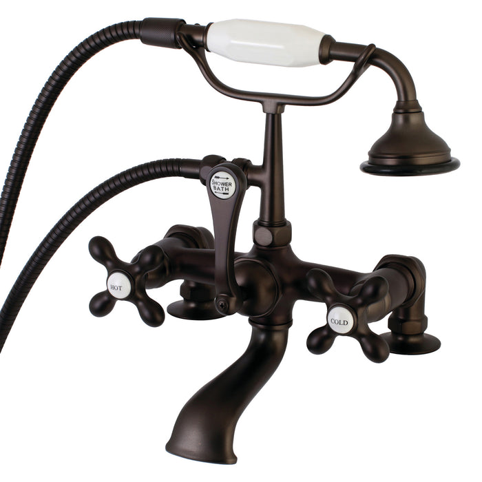 Aqua Vintage AE209T5 Vintage 7-Inch Tub Faucet with Hand Shower, Oil Rubbed Bronze