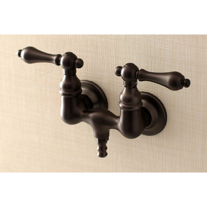 Kingston Brass AE31T5 Aqua Vintage 3-3/8 Inch Wall Mount Tub Faucet, Oil Rubbed Bronze