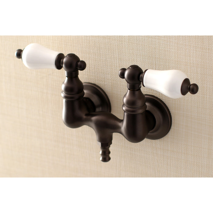 Kingston Brass AE35T5 Aqua Vintage 3-3/8 Inch Wall Mount Tub Faucet, Oil Rubbed Bronze