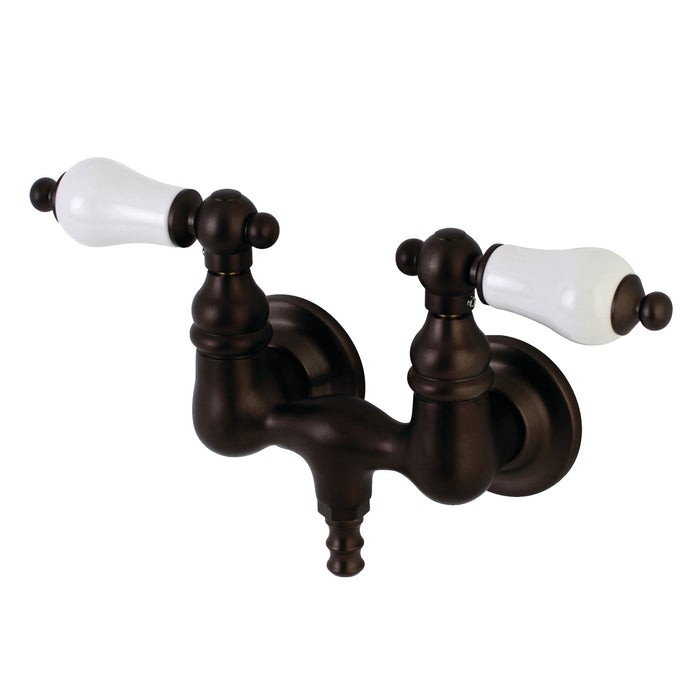 Kingston Brass AE35T5 Aqua Vintage 3-3/8 Inch Wall Mount Tub Faucet, Oil Rubbed Bronze
