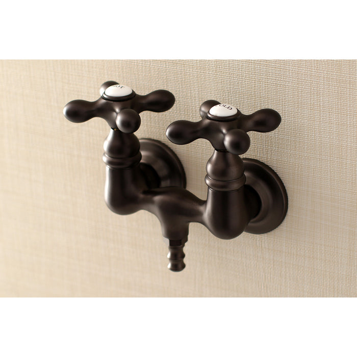Kingston Brass AE37T5 Aqua Vintage 3-3/8 Inch Wall Mount Tub Faucet, Oil Rubbed Bronze