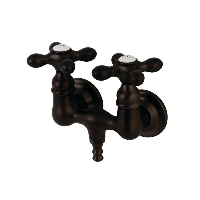 Kingston Brass AE37T5 Aqua Vintage 3-3/8 Inch Wall Mount Tub Faucet, Oil Rubbed Bronze