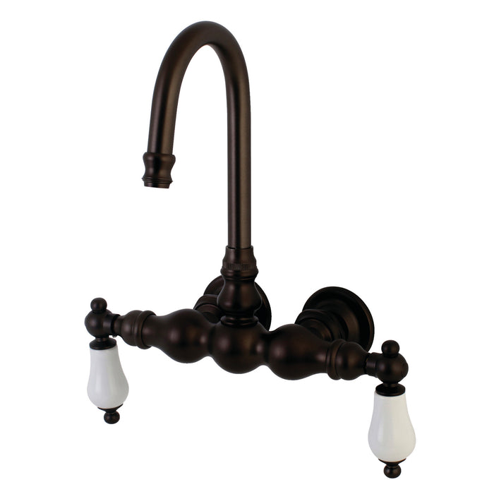 Kingston Brass AE5T5 Aqua Vintage 3-3/8 Inch Wall Mount Tub Faucet, Oil Rubbed Bronze