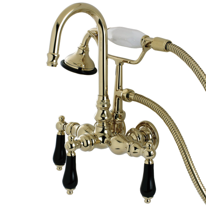 Aqua Vintage AE7T2PKL Duchess Wall Mount Clawfoot Tub Faucet, Polished Brass