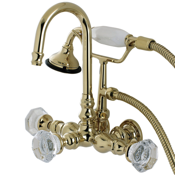 Aqua Vintage AE7T2WCL Celebrity Wall Mount Clawfoot Tub Faucet, Polished Brass