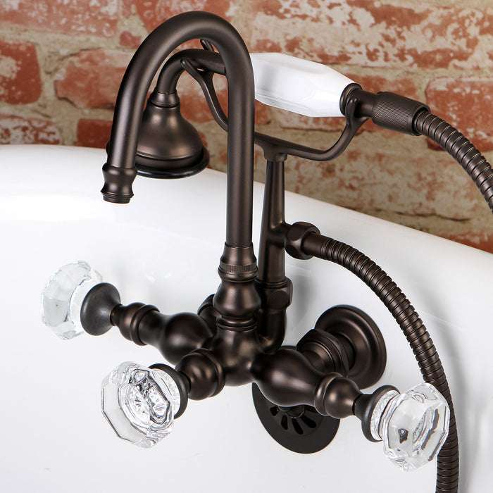 Aqua Vintage AE7T5WCL Celebrity Wall Mount Clawfoot Tub Faucet, Oil Rubbed Bronze