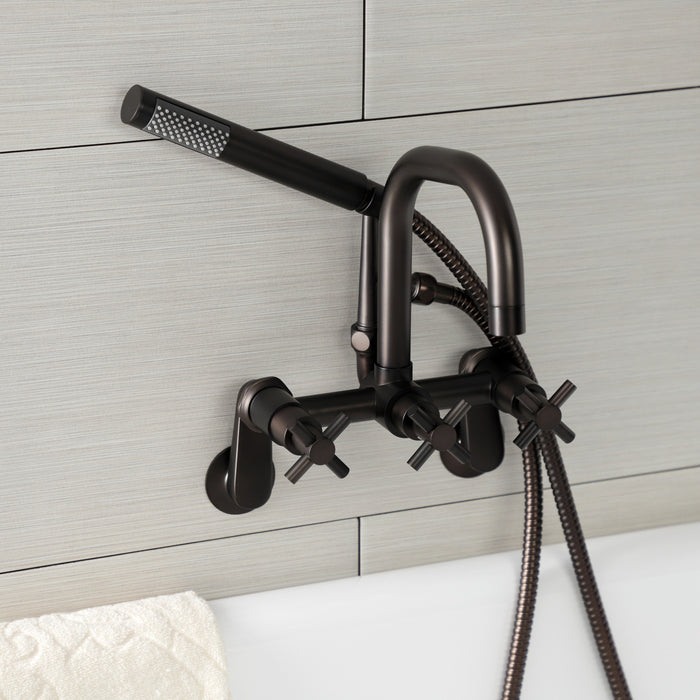 Aqua Vintage AE8455DX Concord Wall Mount Clawfoot Tub Faucet, Oil Rubbed Bronze