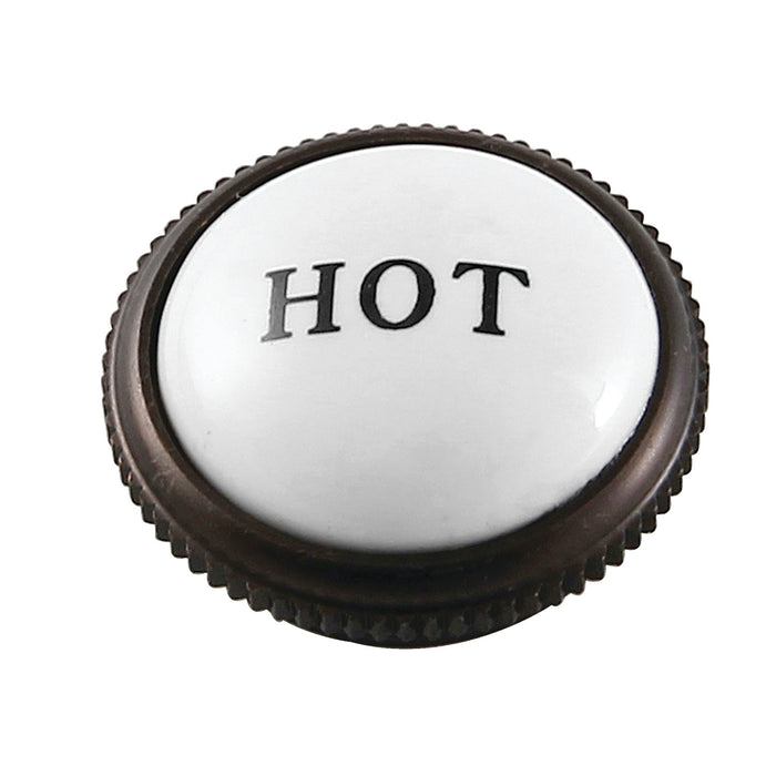 Kingston Brass AEHIMX5H Hot Porcelain Handle Button, Oil Rubbed Bronze