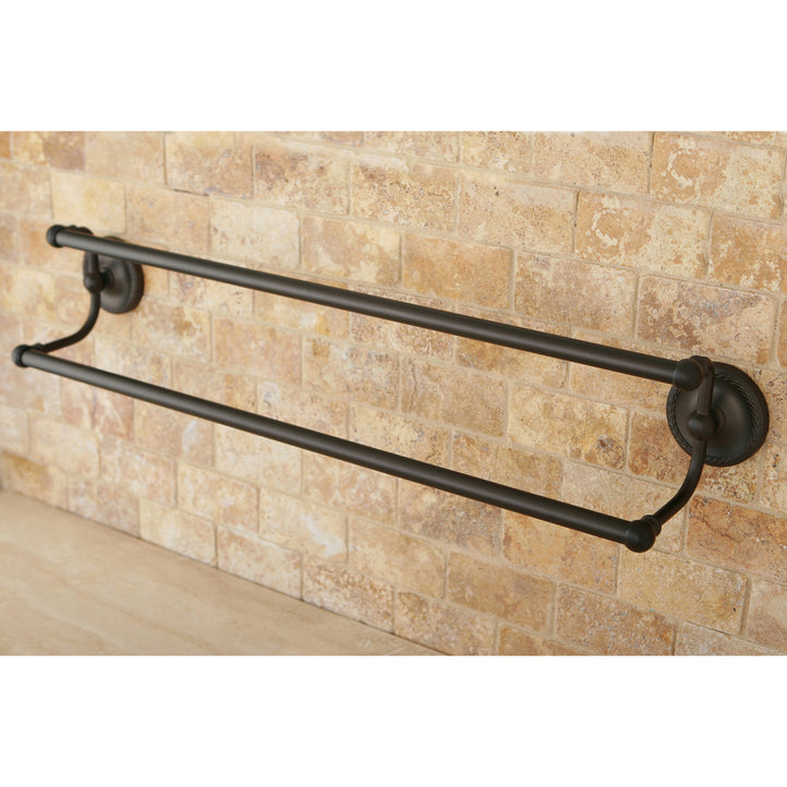 Kingston Brass BA913ORB Laurel 24" Double Towel Bar, Oil Rubbed Bronze