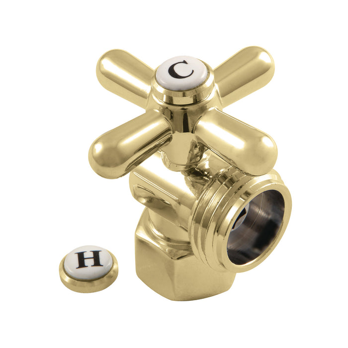 Kingston Brass CC13002X 1/2" FIP x 3/4" Hose Thread, Washing Machine Valve, Polished Brass